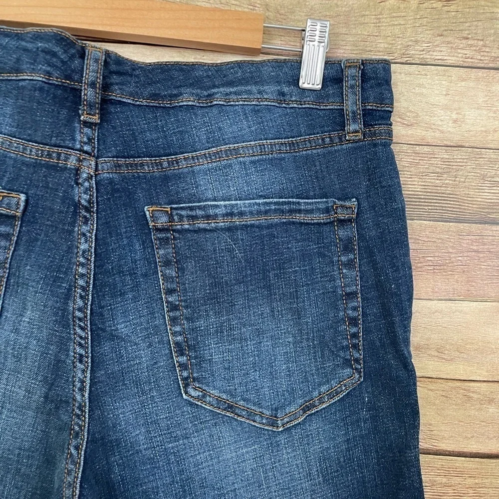 Ella Moss High Waist Straight Ankle Jeans Women's Dark Wash Size: 14/32 - Picture 6 of 10